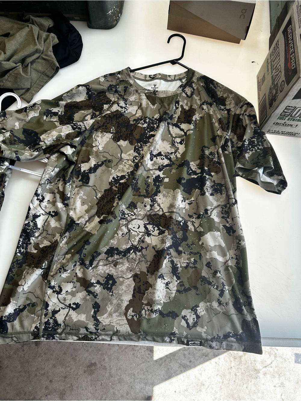 Men's Short-Sleeve Camouflage Performance Tee - Olive/Gray